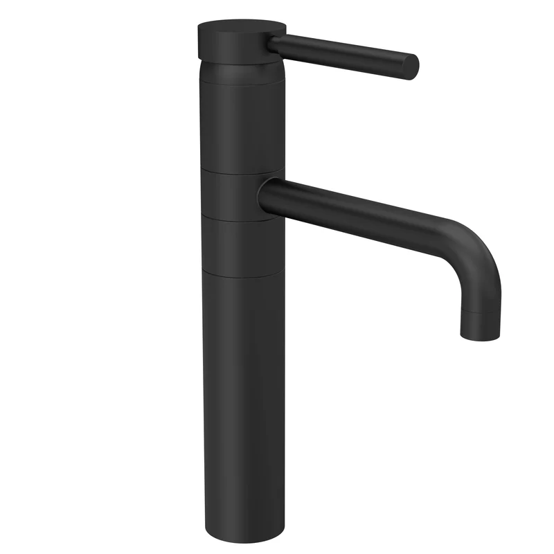 Hudson Reed Tec Lever High Rise Basin Mixer With Swivel Spout - Matt Black