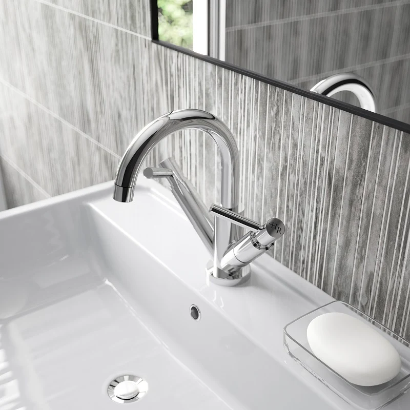 Hudson Reed Tec Lever Mono Basin Mixer With Waste - Chrome