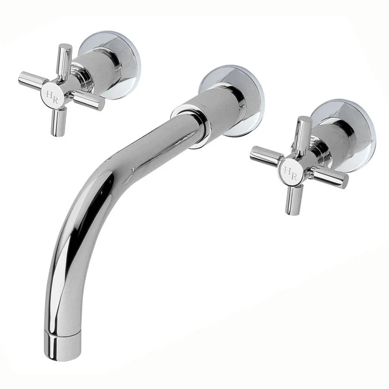 Hudson Reed Tec Cross Wall Mounted Basin Mixer - Chrome