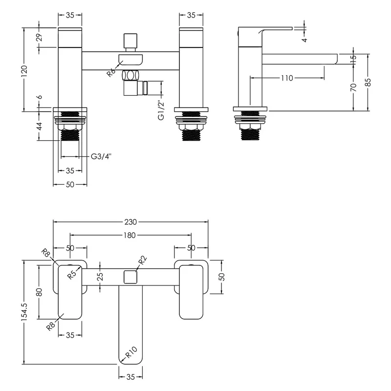 Cape Bath Shower Mixer
