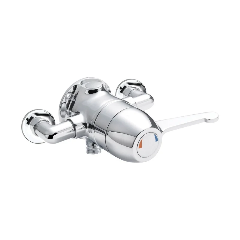 Nuie Exposed Sequential Thermostatic Valve Contemporary Chrome Brass 110x200x138mm