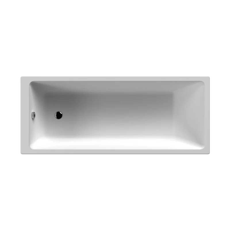 Nuie Linton Thin Edge Single Ended Bath 1800 X 800mm Contemporary White Acrylic