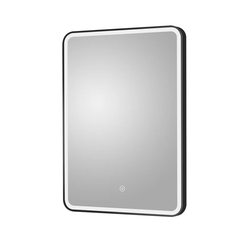 Hudson Reed Hydrus Black Framed LED Touch Sensor Mirror With De-Mister - 700 x 500mm