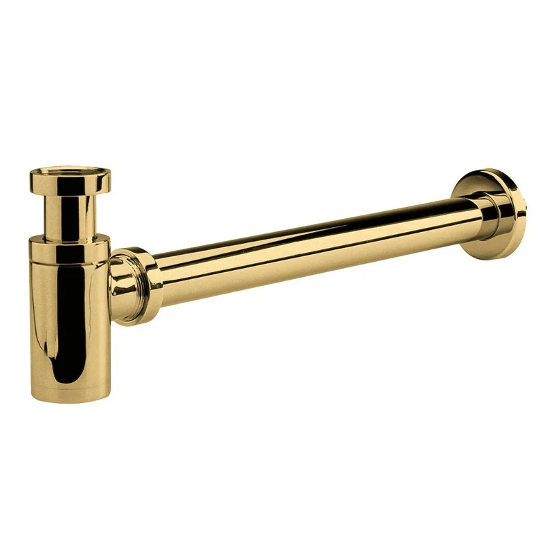 Hudson Reed Round Bottle Trap With 300mm Extension Tube - Brushed Brass