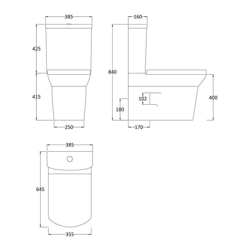 Hudson Reed Maya Close Coupled Flush To Wall Toilet & Soft Close Seat