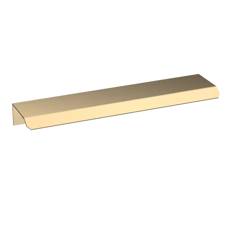 Finger Pull Furniture Handle - Brushed Brass