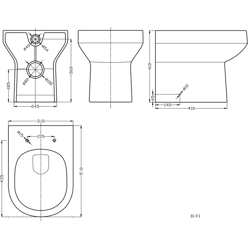 Hudson Reed Harmony Back To Wall Toilet & Soft Close Seat