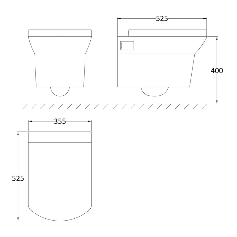 Hudson Reed Maya Wall Hung Toilet & Soft Close Seat