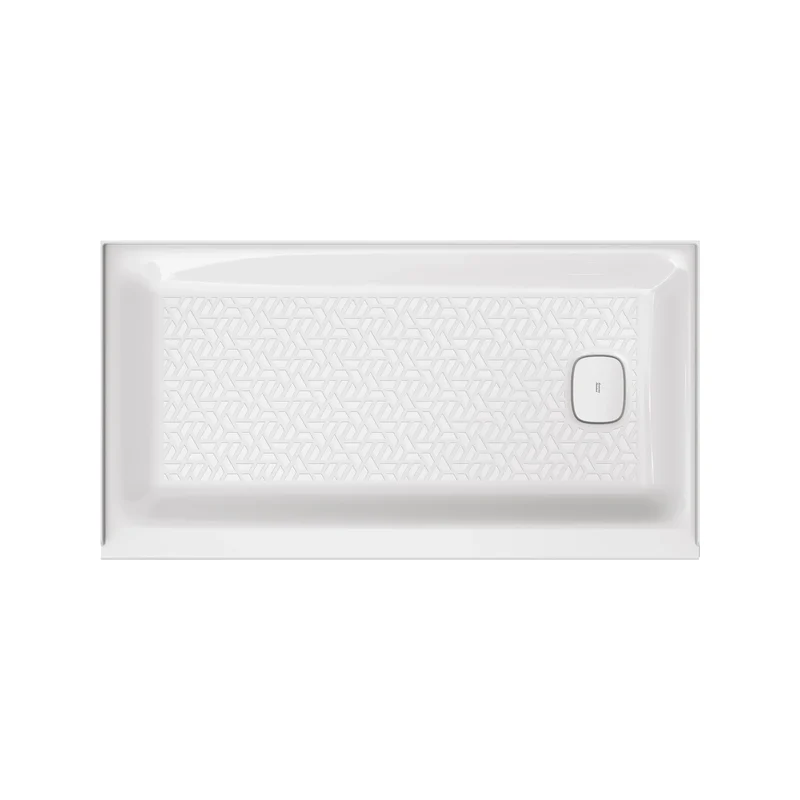 Aspirations - base de douche à seuil unique 60 x 32 pouces avec drain à droite