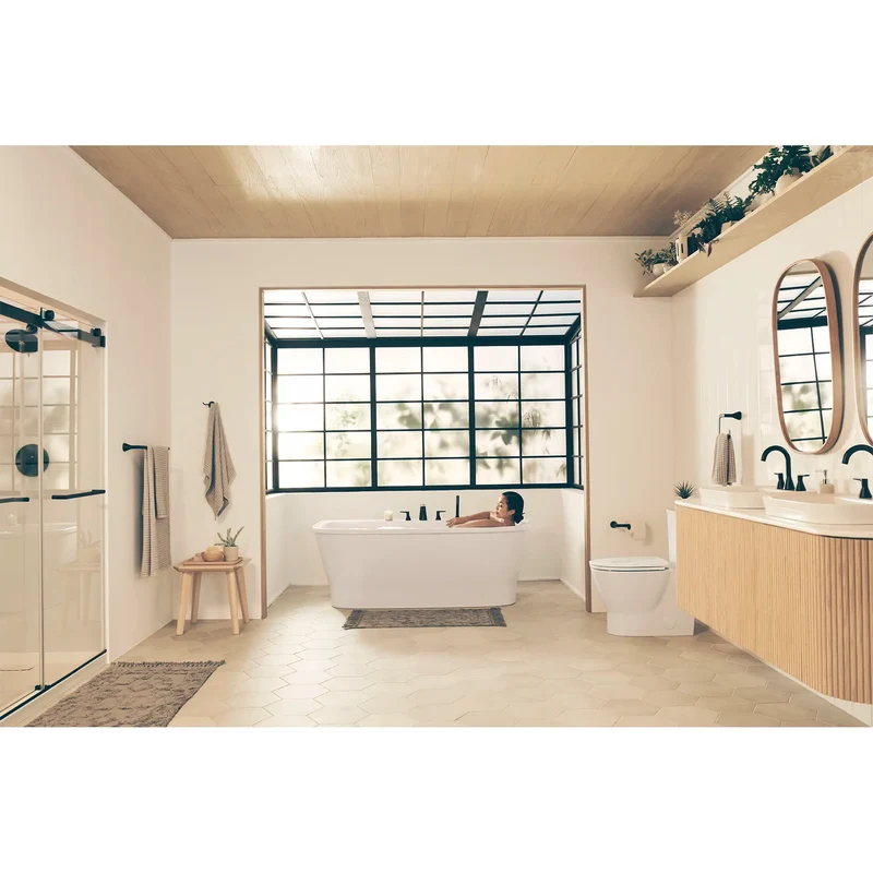 Aspirations - base de douche à seuil unique 60 x 32 pouces avec drain à droite