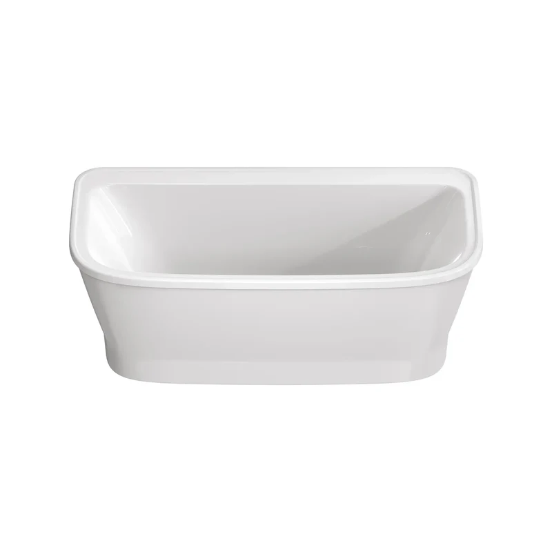 Aspirations - baignoire autoportante 68 x 34 pouces avec drain et trop-plein blancs