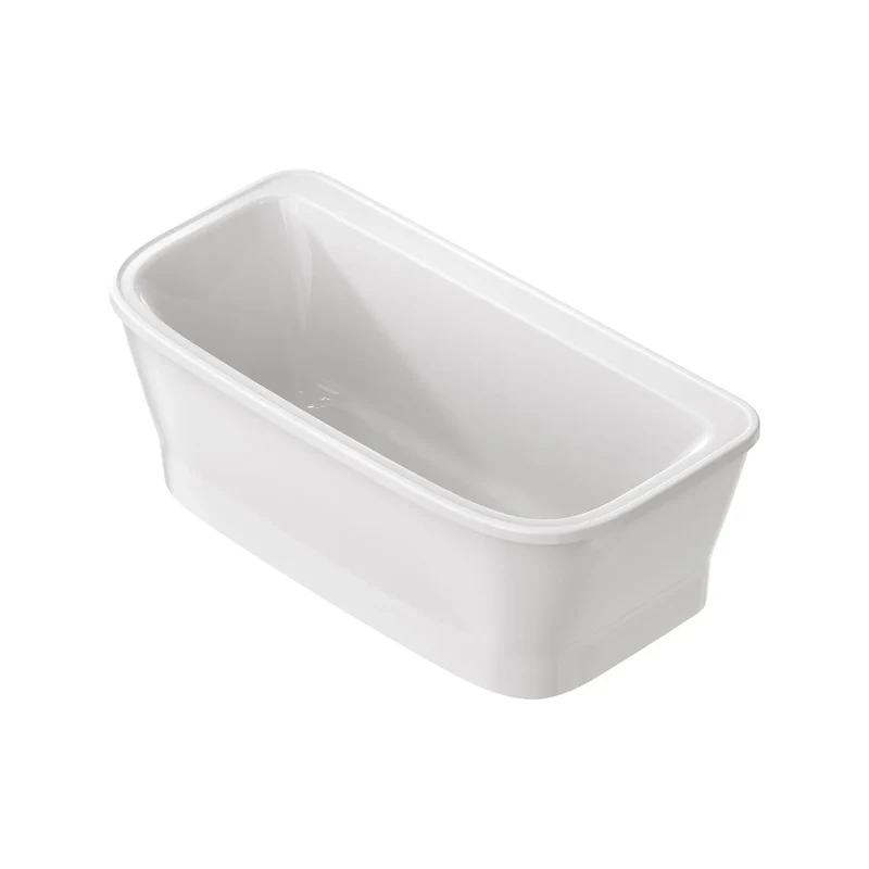 Aspirations - baignoire autoportante 68 x 34 pouces avec drain et trop-plein blancs