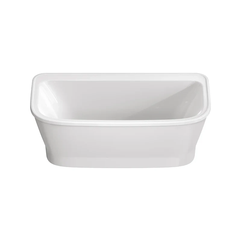 Aspirations - baignoire autoportante 68 x 34 pouces avec drain et trop-plein blancs