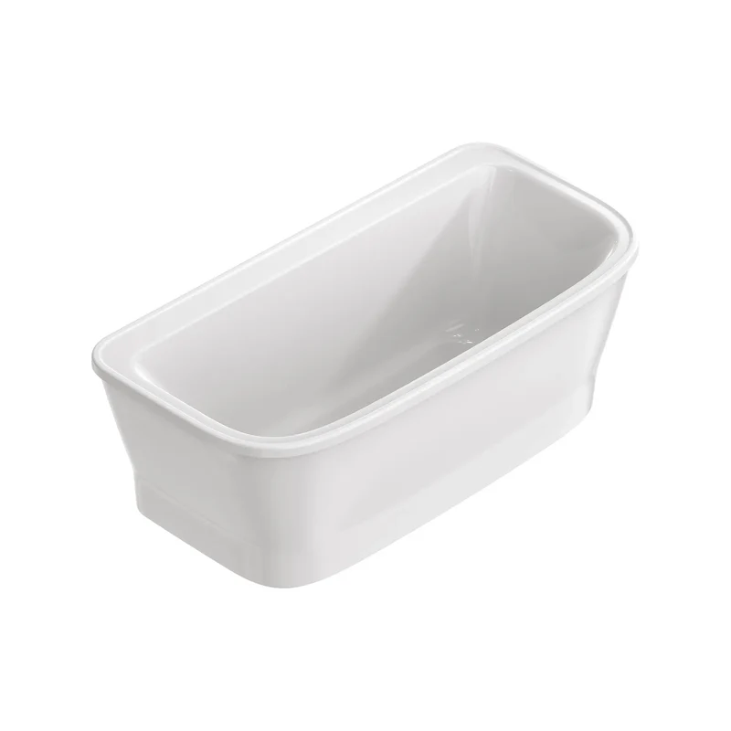 Aspirations - baignoire autoportante 68 x 34 pouces avec drain et trop-plein blancs