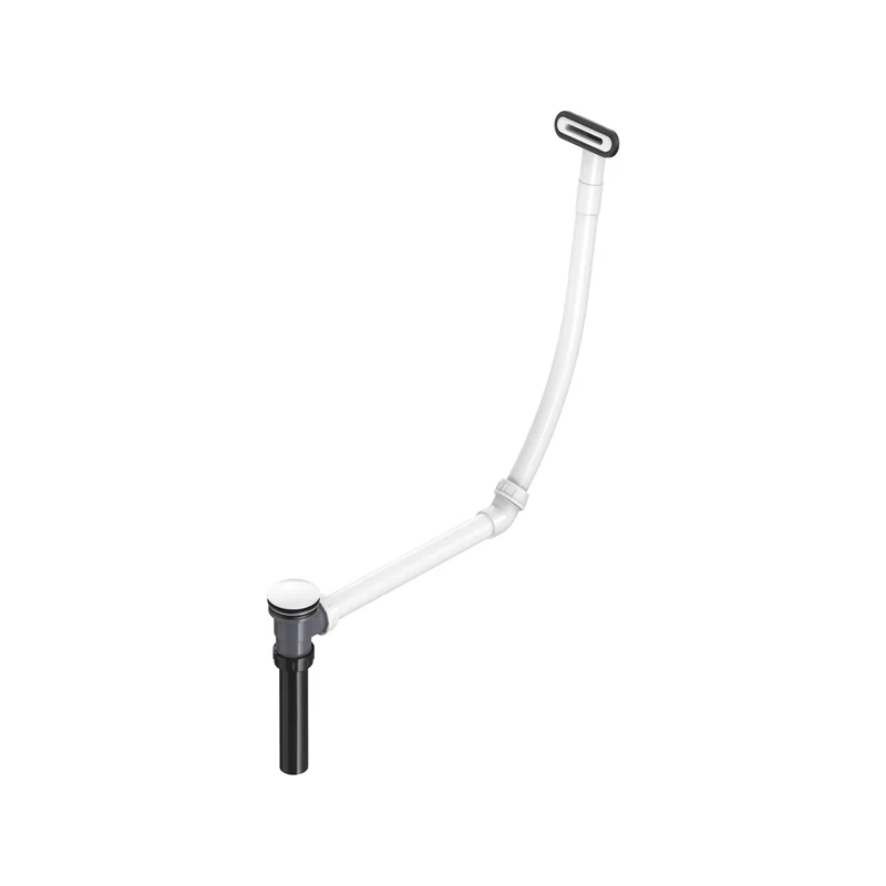 Aspirations - baignoire autoportante 68 x 34 pouces avec drain et trop-plein blancs