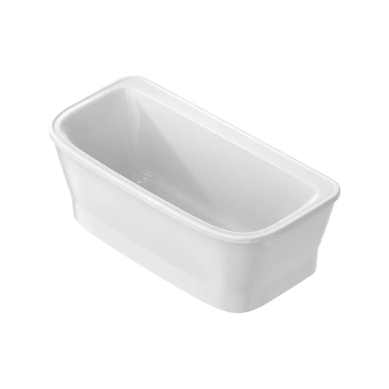 Aspirations - baignoire autoportante 68 x 34 pouces avec drain et trop-plein blancs