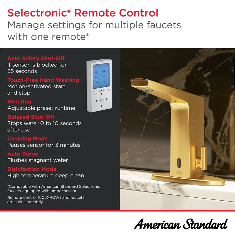 Paradigm® Selectronic® - robinet sans contact, modèle de base et butée de sécurité SmarTherm + ADM, 0,35 gpm/1,3 L/min