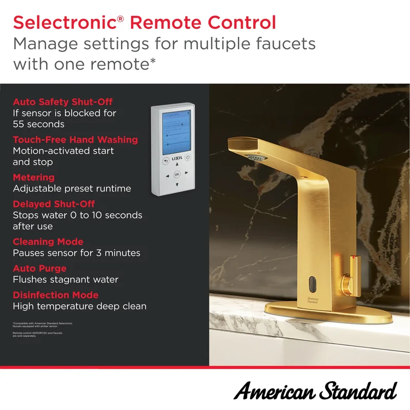 Paradigm® Selectronic® - robinet sans contact, modèle de base et butée de sécurité SmarTherm + ADM, 0,35 gpm/1,3 L/min