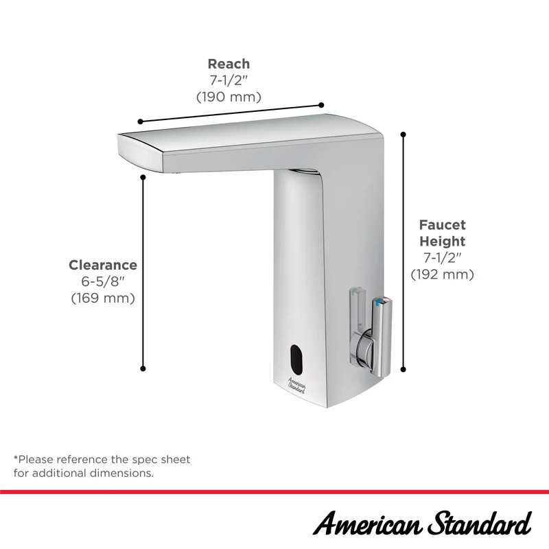 Paradigm® Selectronic® - robinet sans contact, modèle de base et butée de sécurité SmarTherm + ADM, 0,35 gpm/1,3 L/min