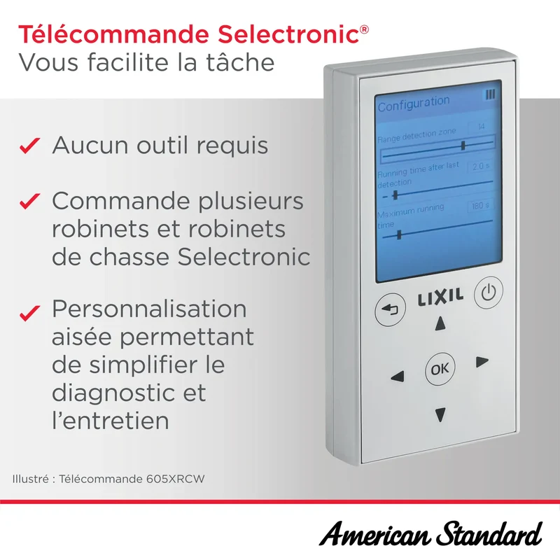 NextGen Selectronic® - robinet sans contact, alimentation à pile, 1,5 gpm/5,7 L/min