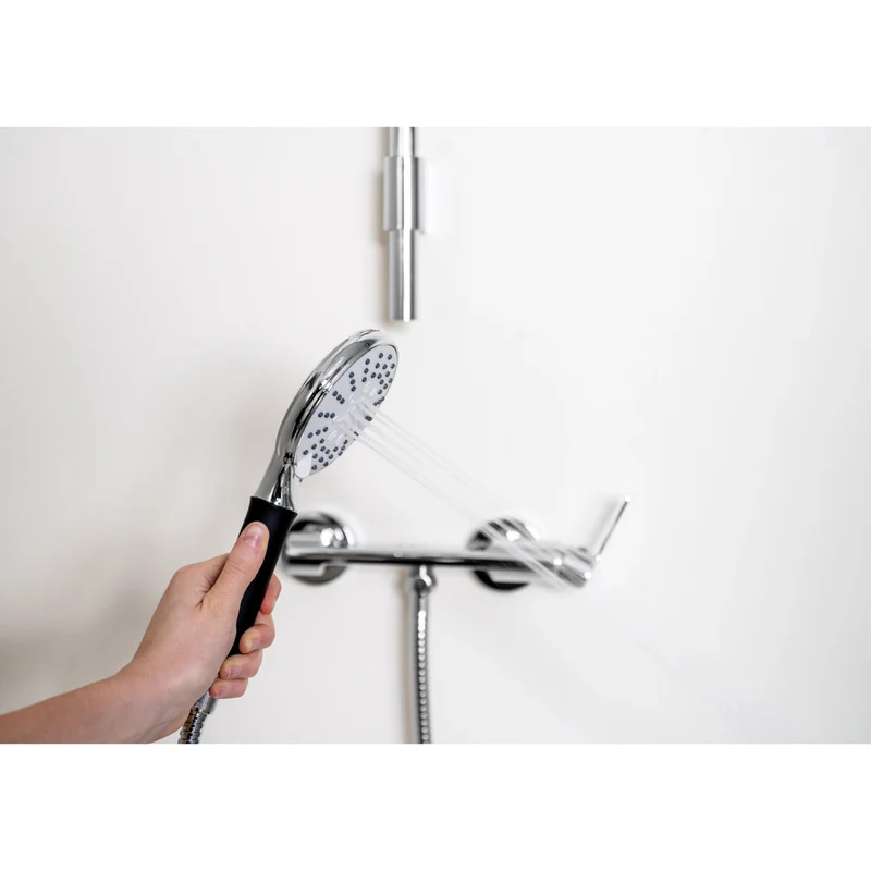 Kit colonne de douche encastrable thermostatique chromée