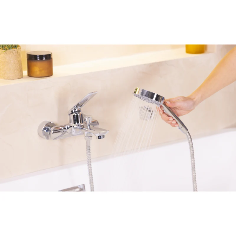 Kit colonne de douche encastrable thermostatique chromée