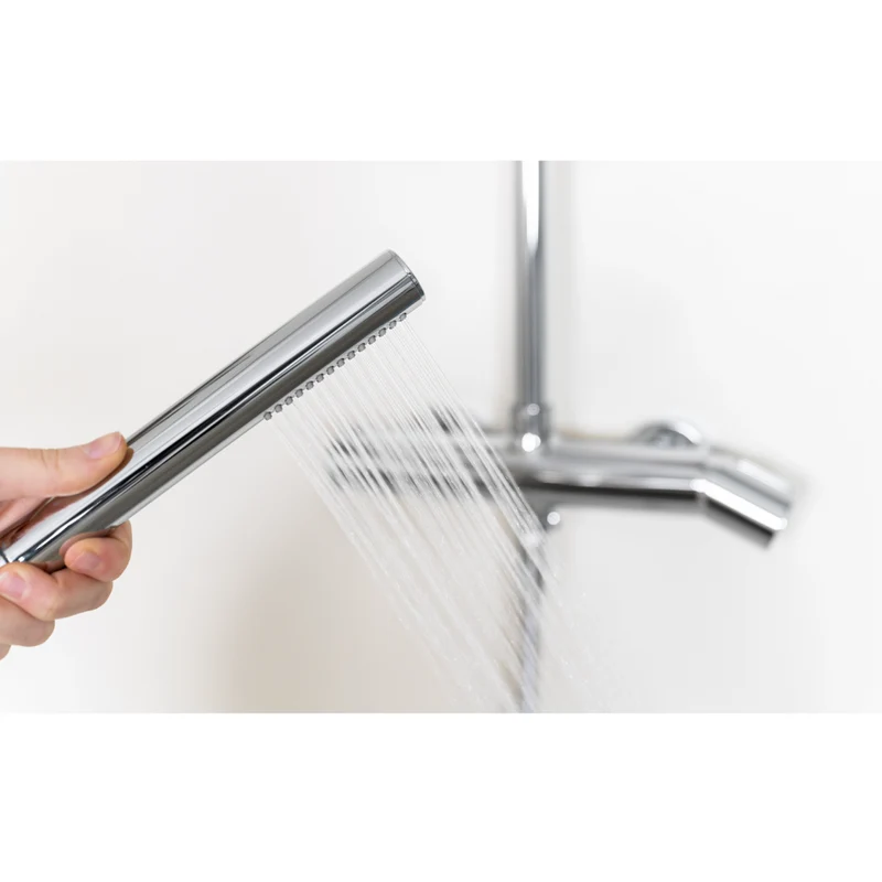 Kit colonne de douche encastrable thermostatique chromée
