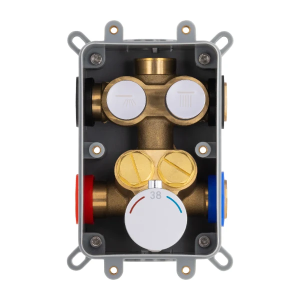 Kit colonne de douche encastrable thermostatique chromée