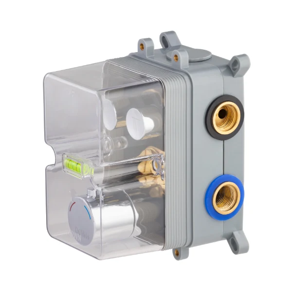 Kit colonne de douche encastrable thermostatique chromée