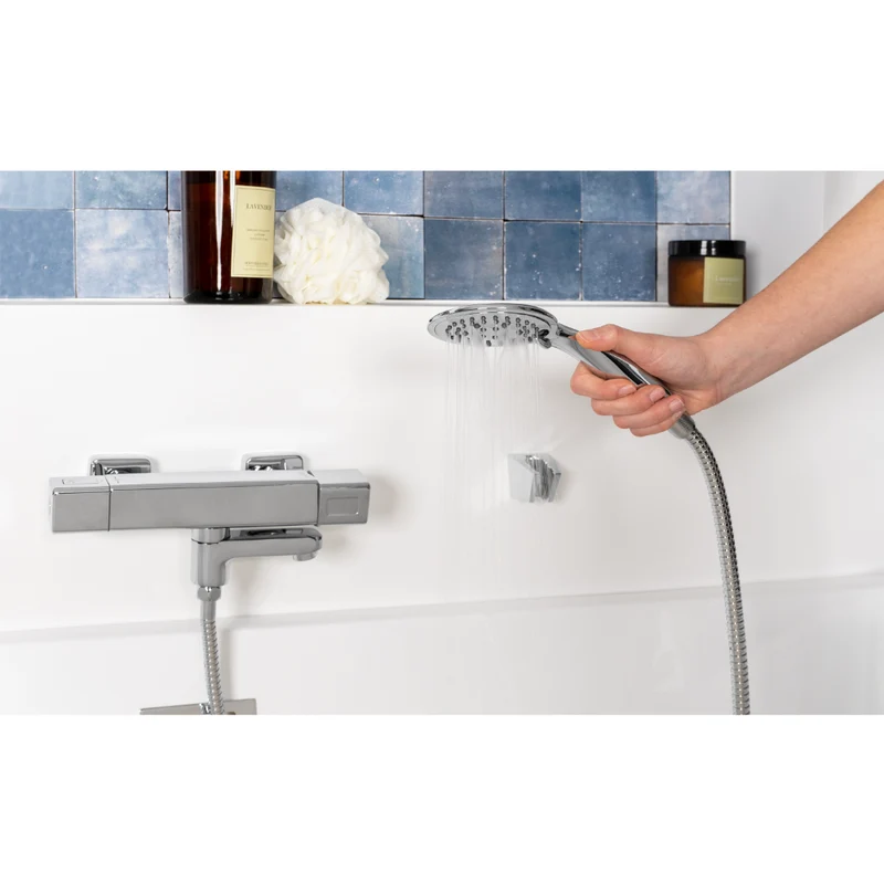Kit colonne de douche encastrable thermostatique chromée