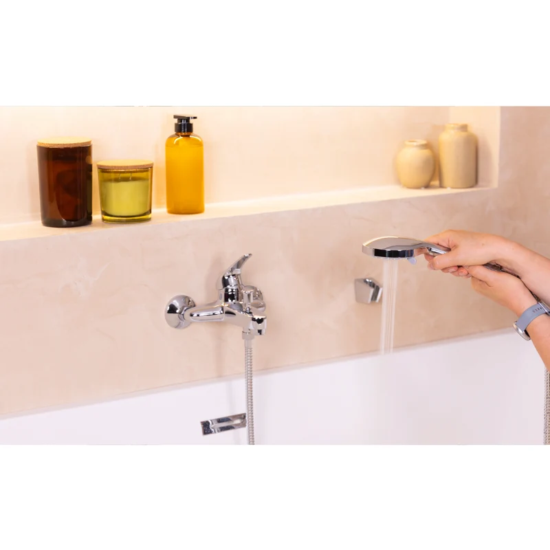 Kit colonne de douche encastrable thermostatique chromée
