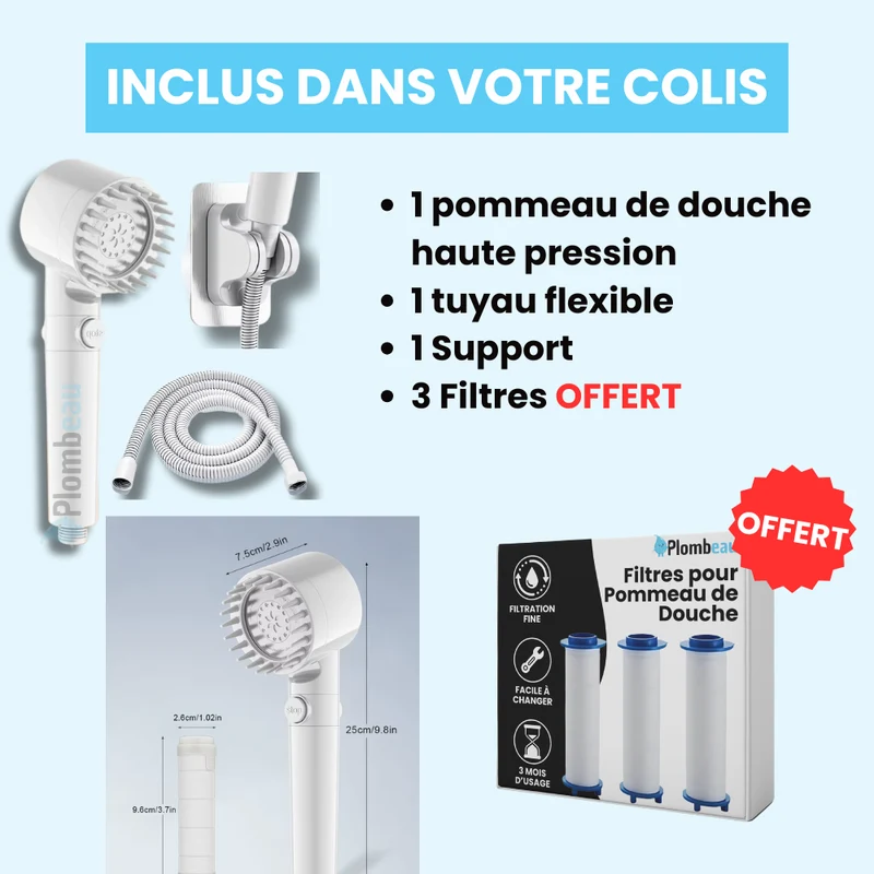 Pommeau de Douche Blanc