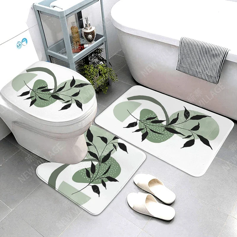 Tapis de Bain Vert Nature Feuilles