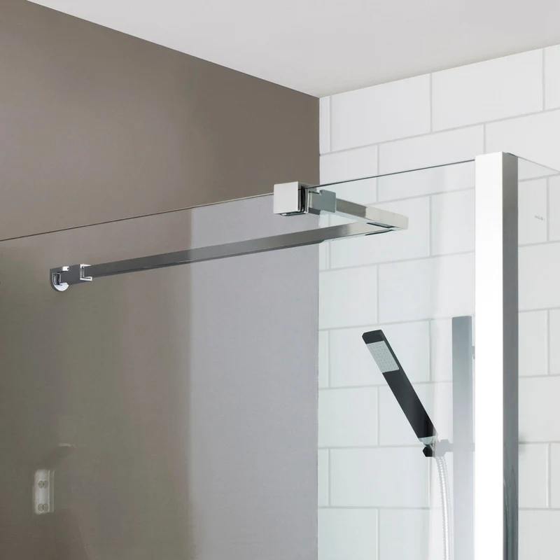 Nuie Wetroom Screen Support Arm Contemporary Chrome Stainless Steel 15x150x1000mm
