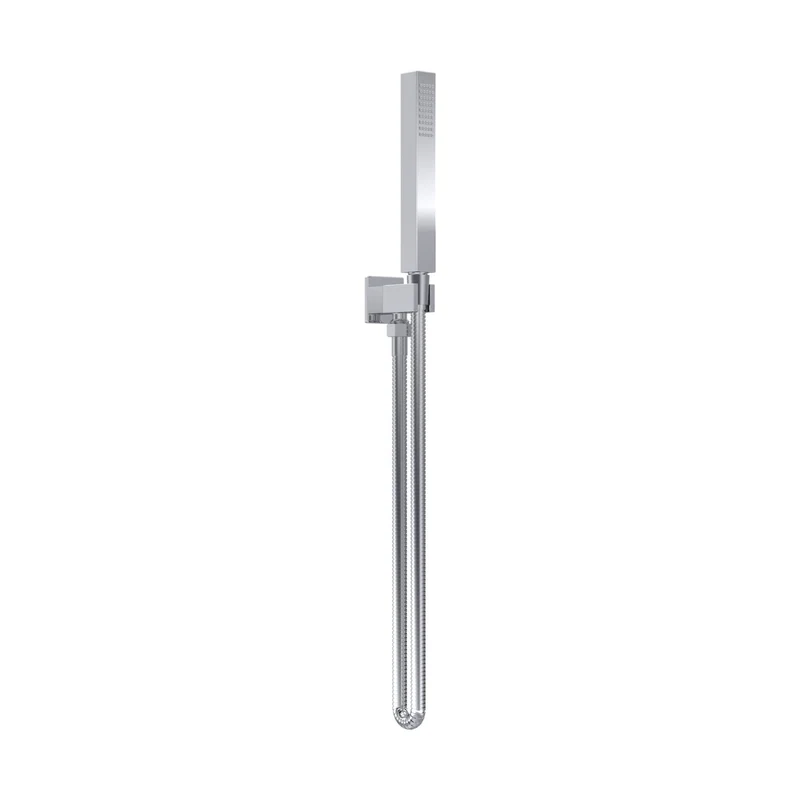 Nuie Hand Held Shower Kits Outlet Elbow, Parking Bracket, Flex And Handset Contemporary Chrome Brass ABS 1265x30x55mm
