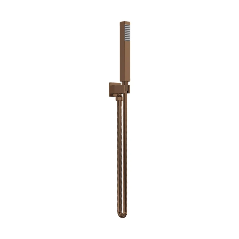 Nuie Square Outlet Elbow, Parking Bracket & Kit Contemporary Brushed Bronze ABS,brass 1700x25x55mm