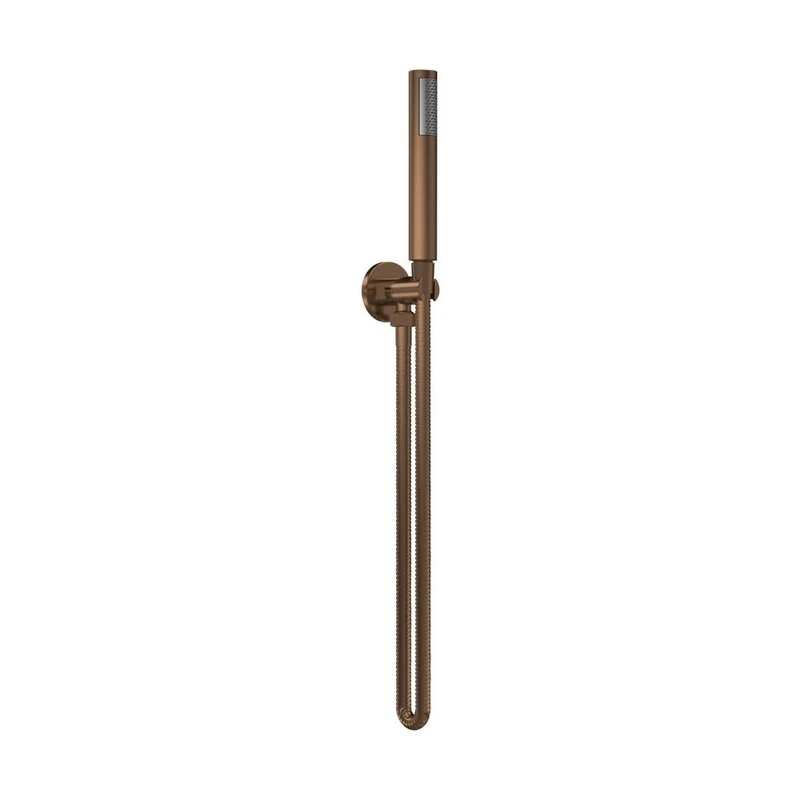 Nuie Round Outlet Elbow, Parking Bracket & Kit Contemporary Brushed Bronze ABS,brass 1230x30x55mm