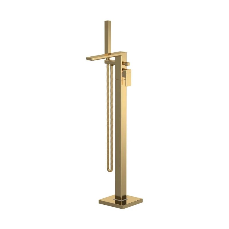 Nuie Windon Freestanding Bath Shower Mixer Contemporary Brushed Brass Brass ABS,plastic 880x180x357mm