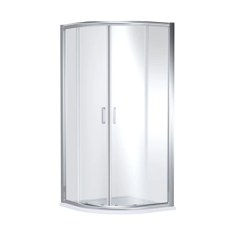Nuie Lucie 900mm X 900mm Quadrant - Chrome Contemporary Aluminium,glass 1900x880x880mm