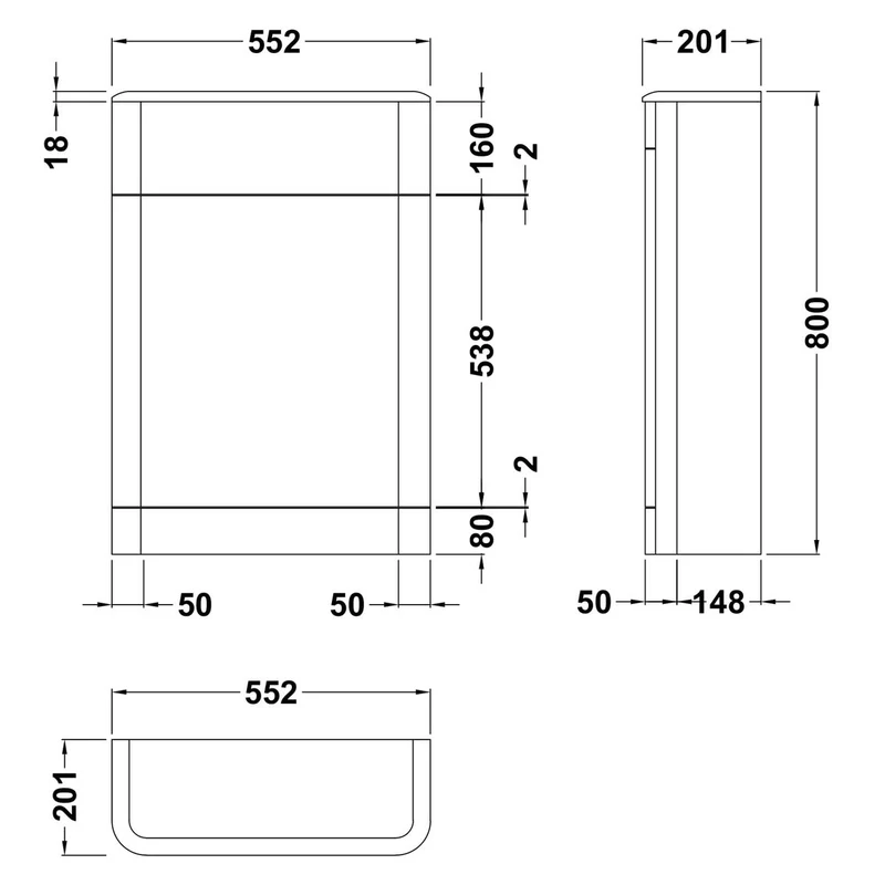 Hudson Reed Solar 550mm WC Unit