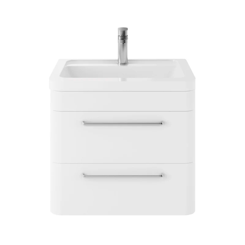 Hudson Reed Solar Wall Hung 600mm Vanity Unit With 2 Drawers & Basin