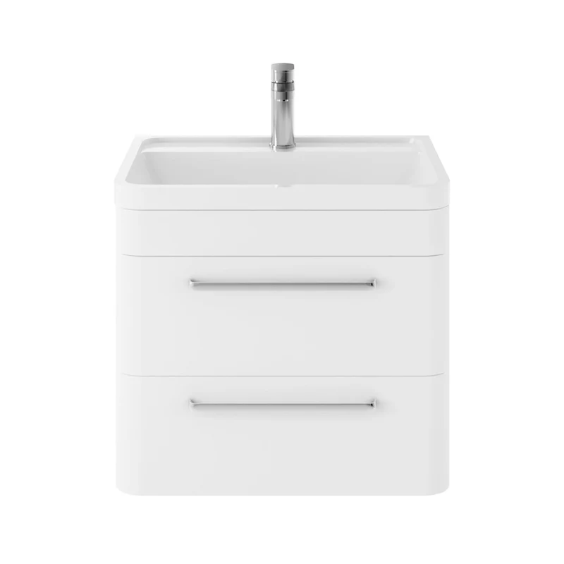 Hudson Reed Solar Wall Hung 600mm Vanity Unit With 2 Drawers & Basin