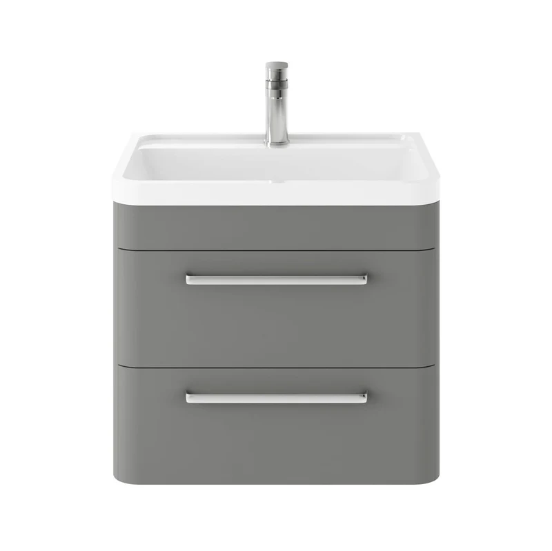 Hudson Reed Solar Wall Hung 600mm Vanity Unit With 2 Drawers & Basin