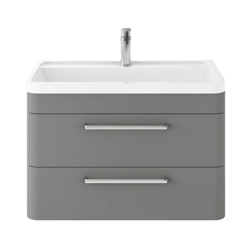 Hudson Reed Solar Wall Hung 800mm Vanity Unit With 2 Drawers & Basin