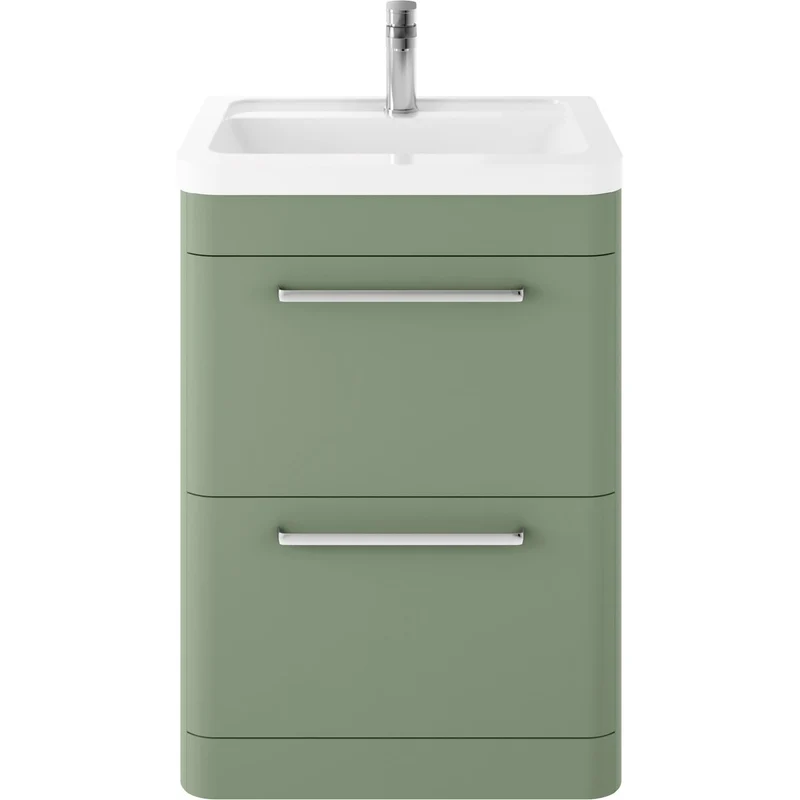Hudson Reed Solar Floor Standing 600mm Vanity Unit With 2 Drawers & Basin