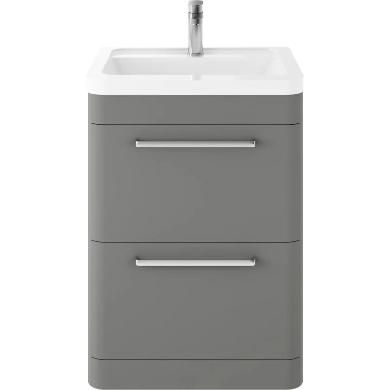 Hudson Reed Solar Floor Standing 600mm Vanity Unit With 2 Drawers & Basin