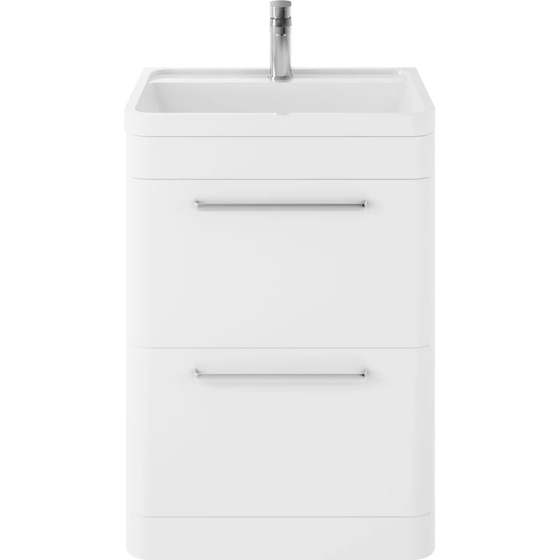 Hudson Reed Solar Floor Standing 600mm Vanity Unit With 2 Drawers & Basin