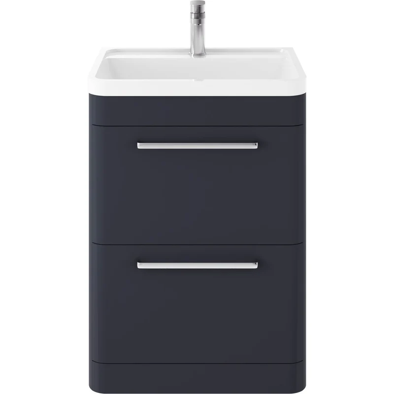 Hudson Reed Solar Floor Standing 600mm Vanity Unit With 2 Drawers & Basin