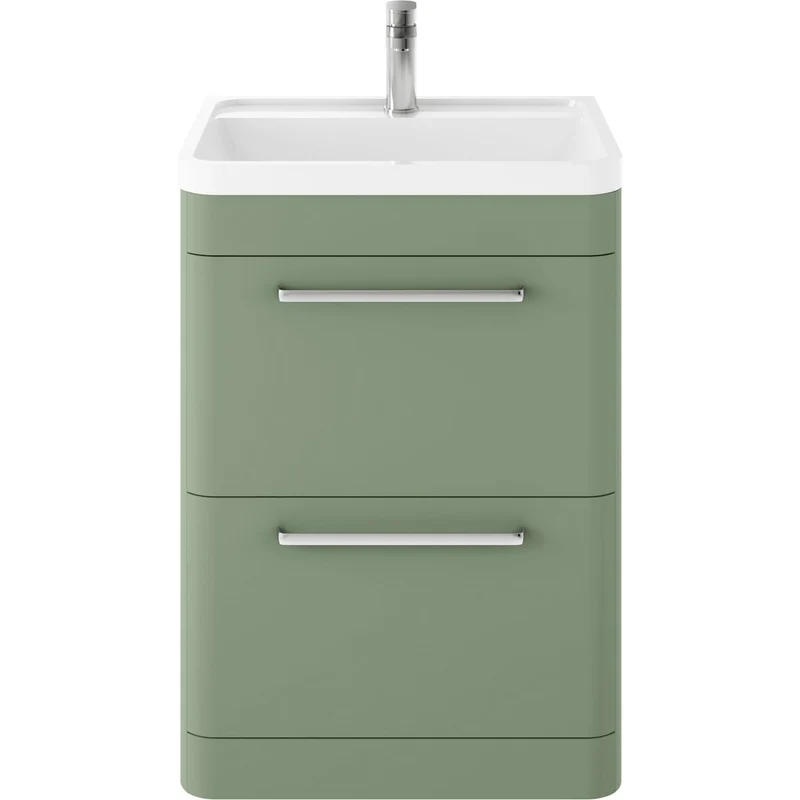 Hudson Reed Solar Floor Standing 600mm Vanity Unit With 2 Drawers & Basin