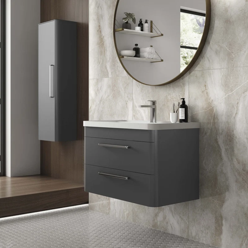 Hudson Reed Solar Floor Standing 600mm Vanity Unit With 2 Drawers & Basin